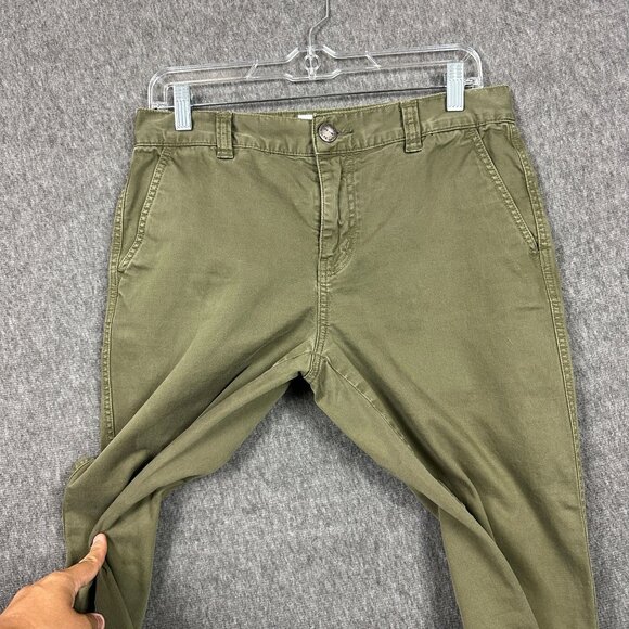 Current/Elliott Olive Green Ankle Pants Womens Size 28 Cotton Comfortable - Picture 6 of 14
